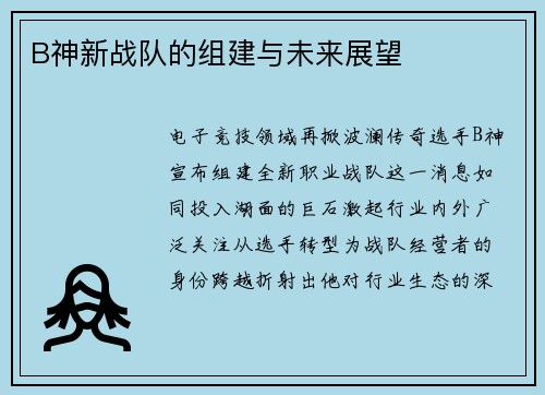 B神新战队的组建与未来展望